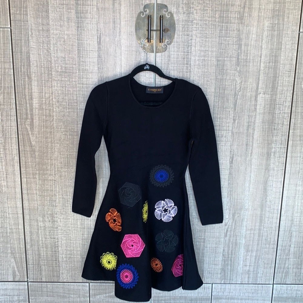 Cyanine Sea Fit And Flare Dress
